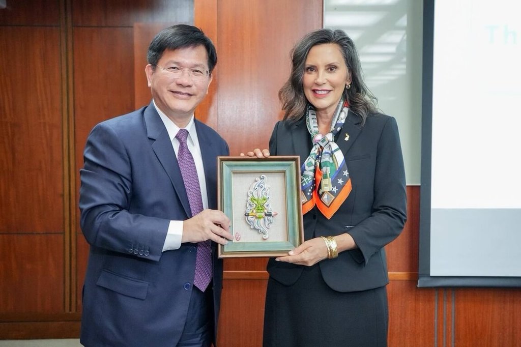 林佳龍接見密西根州長 盼共創繁榮與供應鏈安全