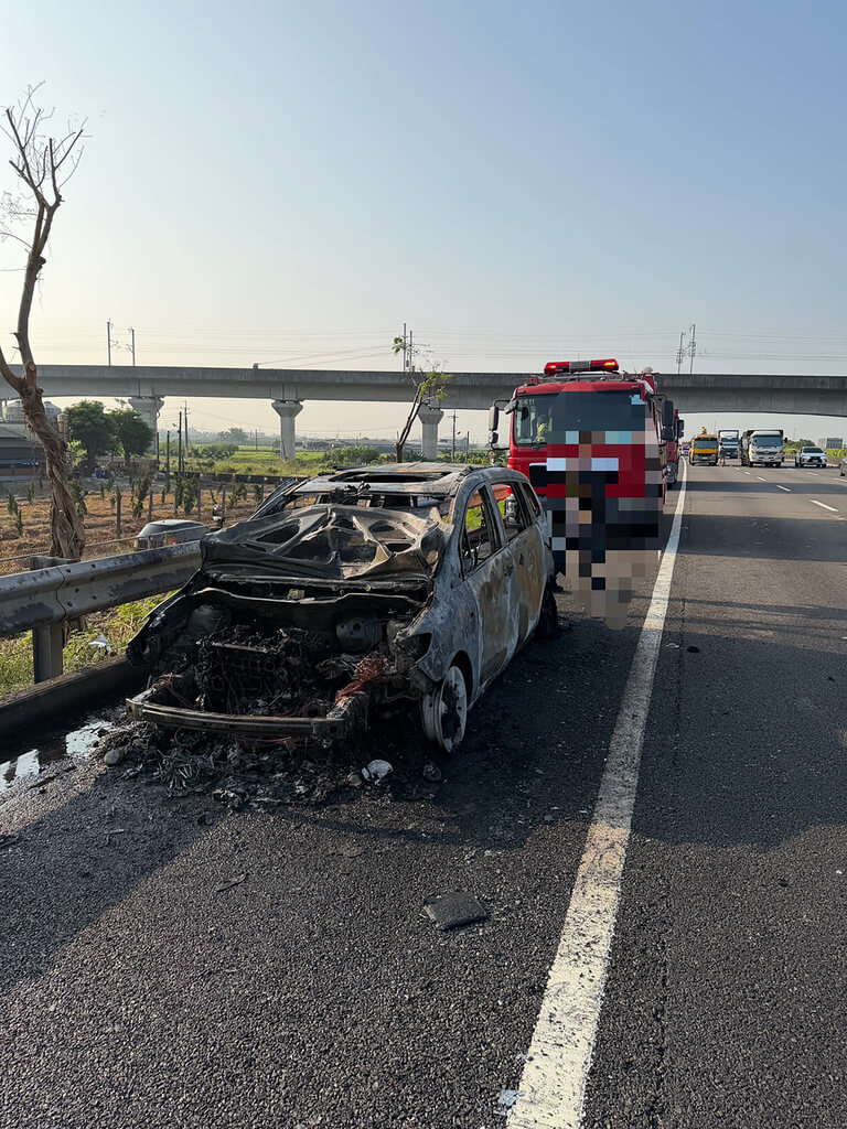 國1彰化北斗段火燒車