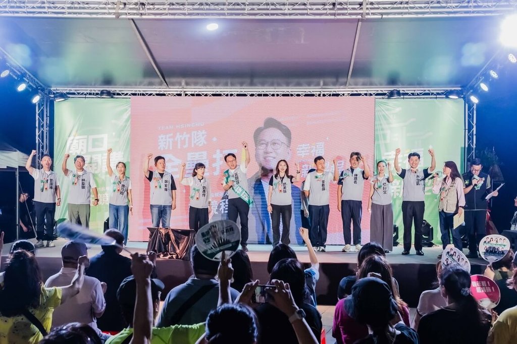 莊競程辦廟口開講　黨籍竹市議員參選人參與