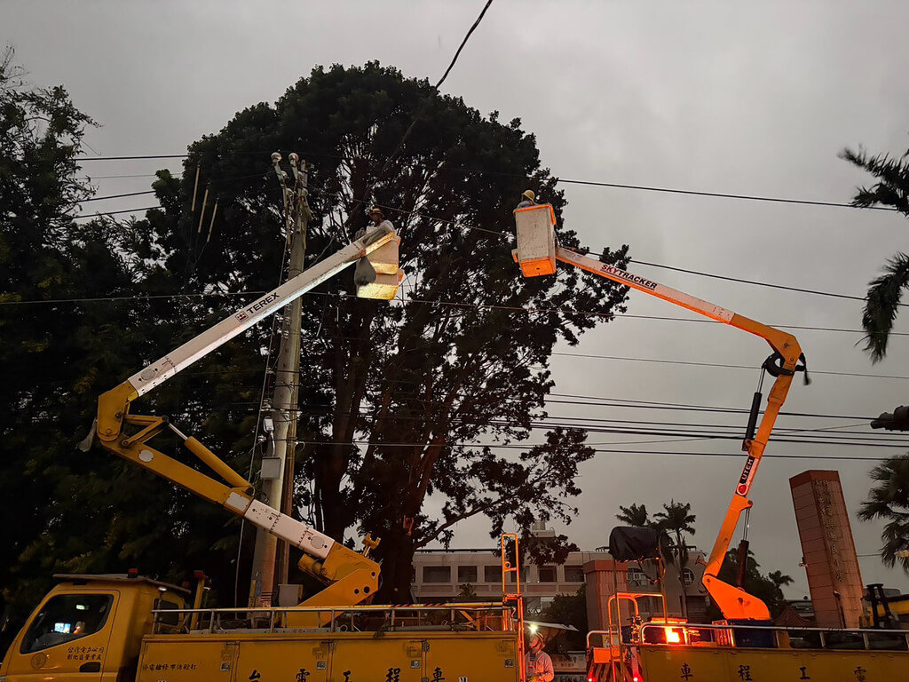 颱風薔琵影響　彰化部分地區停電台電搶修