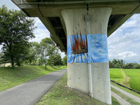 宜蘭市65處鐵路墩柱完成彩繪 呈現蘭陽平原景點