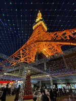 東京鐵塔下飄台灣味 2022年1月2日實施國旗光雕