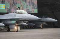 空軍秀肌肉 F-16V戰機嘉義基地群集大象漫步