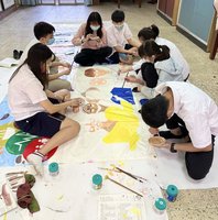 台日高中生線上創作大型壁畫 盼地球永續、疫情消失