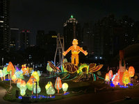 中台灣元宵燈會登場 10米高「台中虎爺」點燈