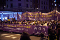 馬德里女權運動重返街頭 首度分裂2路遊行