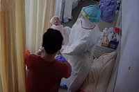 孕婦38週確診  負壓隔離病房產下男嬰