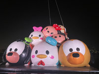 台南巨萌Tsum Tsum趕工充氣  「奇奇」氣球炸裂