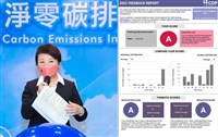 「2022國際碳揭露專案」評比 中市榮獲A級榮譽
