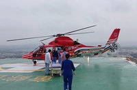 男子烏坵工作意外斷指 直升機送本島醫院接回