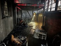 後龍工廠火警燒毀宿舍 幸無人傷亡