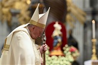 教宗主持世界和平日彌撒 向本篤十六世致意