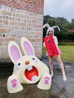 淡水海關碼頭最新打卡點  洋樓前冒出巨兔超吸睛