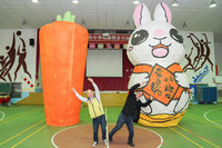 新北平溪天燈節 2/5十分廣場20呎萌兔雙主燈升空