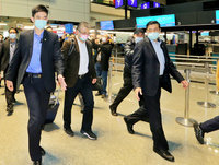 上海參訪團行程結束搭機離台  未發表談話