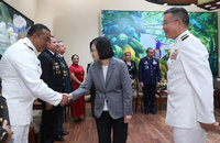 蔡總統見遠朋高階軍官班  願與更多民主國家合作