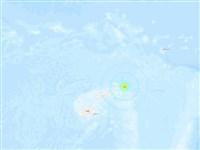 斐濟外海規模5.8地震  震源深度5公里