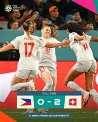 女足世界盃瑞士隊開門紅 2比0輕取菲律賓