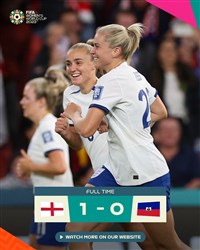 世界盃女足 英格蘭1比0力擒海地奪小組賽首勝
