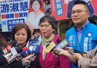 合體游淑慧、張斯綱台北掃街  蔡壁如喊柯侯配