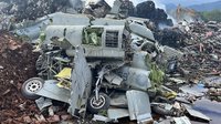 台東資源回收場火警 發現報廢F-5E/F戰機殘骸