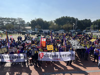 雲林上千勞工響應工鬥爭權益 向總統參選人提訴求