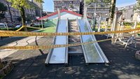 公園溜滑梯扶手竟貼樓梯腳踏防滑條 基隆3童擦傷