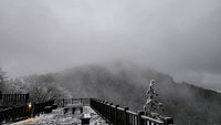 氣溫回升賞雪者眾 宜蘭太平山雪景漸消融