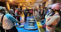 冷氣團籠罩漁獲少 澎湖魚市場拍賣冷清