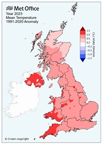 英國去年史上第2熱 人類造成氣候變遷導致暖化持續