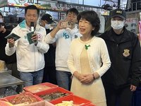 陳佩琪高雄市場掃街 批國民黨操作棄保