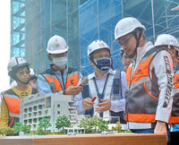 侯友宜視察桃子腳國中小校舍工程 要求如期完工