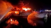 屏東鹽埔漁港火燒船 延燒近4小時撲滅