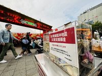 東京晴空塔城台灣祭熱鬧 日人吃美食捐款助花蓮