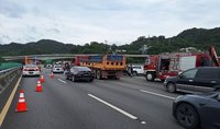 國3土城路段5車追撞 車流一度回堵3公里