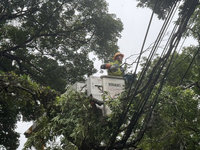 颱風凱米影響  新竹縣4鄉鎮約1700多戶停電搶修中