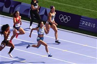 巴黎奧運女子100公尺資格賽 張博雅分組第3晉級
