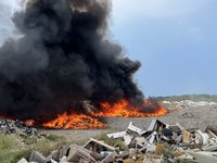 竹市浸水垃圾掩埋場火警無人傷  廢床墊燃燒釀災
