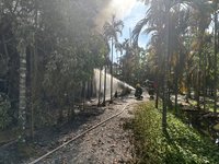 屏東內埔鐵皮屋火警 1女燒燙傷送醫