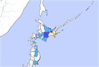 日本北海道地震規模5.7 釧路市等多處震度4