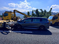 南投國6施工緩撞車遭撞  肇事汽車駕駛乘客3傷