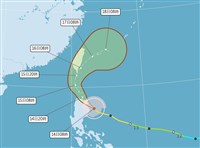 颱風天兔逼近 氣象署估傍晚5時30分發布陸警