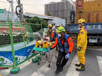 台南仁德污水下水道工地疑地基下陷 守夜男命危