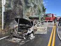 舊蘇花公路火燒車  姊弟及時逃出幸無人受傷