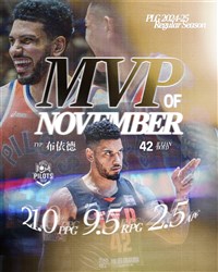 布依德擊敗隊友盧峻翔 生涯第2度奪PLG單月MVP