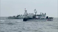 中國4海警船侵擾金門水域 海巡惡劣海象中驅離