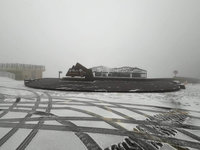 合歡山降雪霰 台14甲線鳶峰至大禹嶺須掛雪鏈