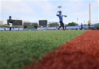 新莊球場界外區改人工草皮  洪一中讚整體變舒適