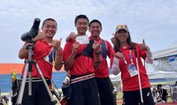 奧運學長姐坐鎮 全中運明德高中反曲弓男團摘金