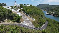 旗后燈塔步道老舊 高市府重鋪強化排水通行更優質